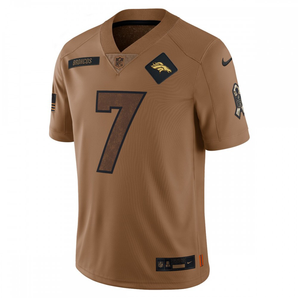 John Elway Denver Broncos Nike 2023 Salute To Service Retired Player Limited Jersey - Brown-GridironStore